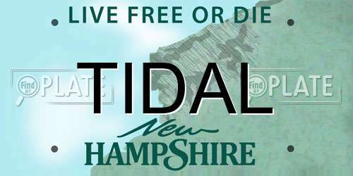 TIDAL New Hampshire License Plate