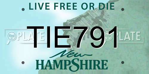 TIE791 New Hampshire License Plate