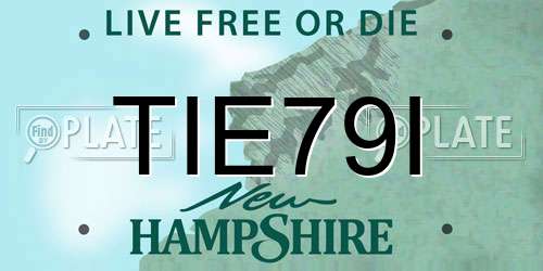 TIE79I New Hampshire License Plate