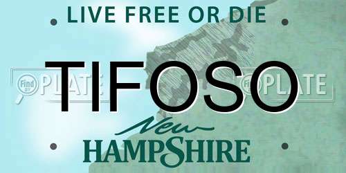 TIFOSO New Hampshire License Plate