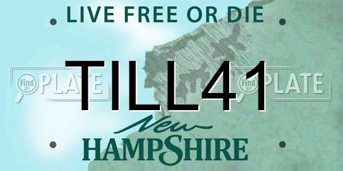 TILL41 New Hampshire License Plate