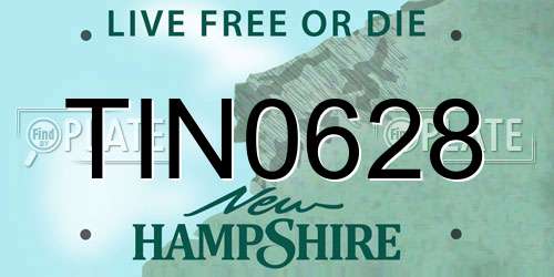 TIN0628 New Hampshire License Plate