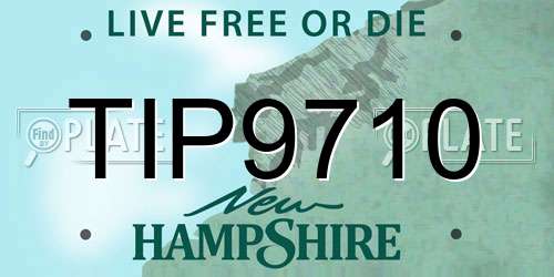 TIP9710 New Hampshire License Plate