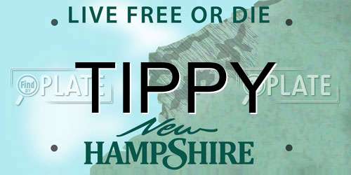 TIPPY New Hampshire License Plate