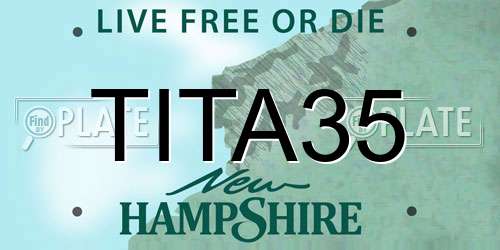 TITA35 New Hampshire License Plate