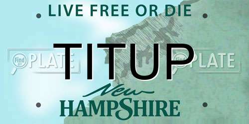 TITUP New Hampshire License Plate