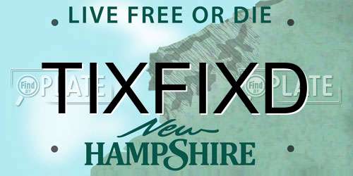 TIXFIXD New Hampshire License Plate