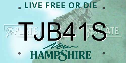 TJB41S New Hampshire License Plate