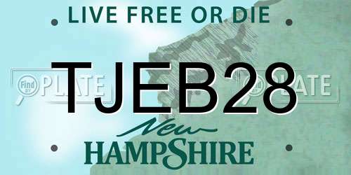 TJEB28 New Hampshire License Plate