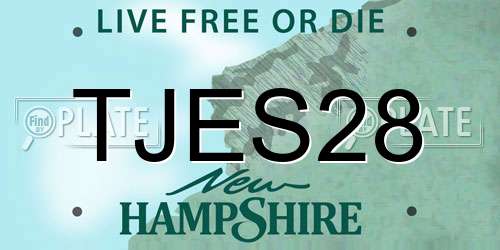 TJES28 New Hampshire License Plate