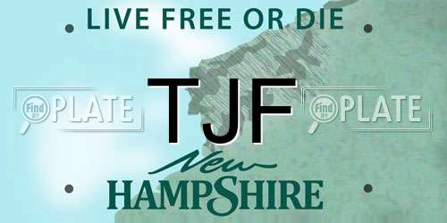 TJF New Hampshire License Plate