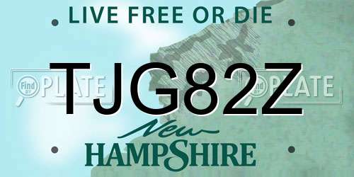 TJG82Z New Hampshire License Plate