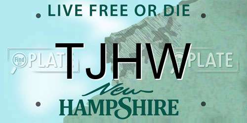 TJHW New Hampshire License Plate