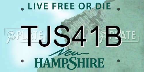 TJS41B New Hampshire License Plate