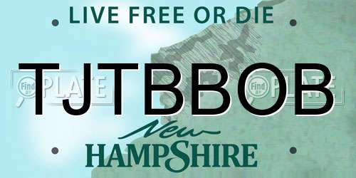 TJTBBOB New Hampshire License Plate