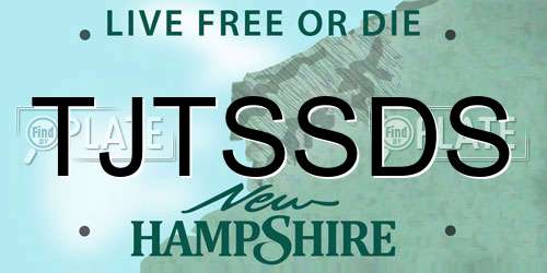 TJTSSDS New Hampshire License Plate