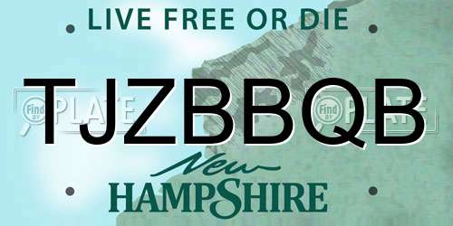 TJZBBQB New Hampshire License Plate