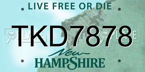 TKD7878 New Hampshire License Plate