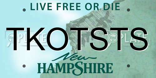 TKOTSTS New Hampshire License Plate