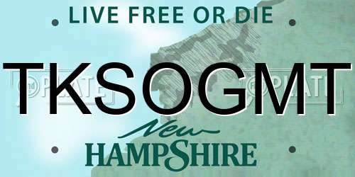 TKSOGMT New Hampshire License Plate