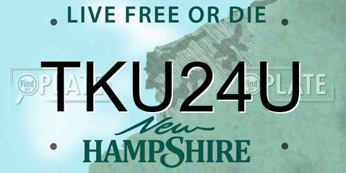 TKU24U New Hampshire License Plate