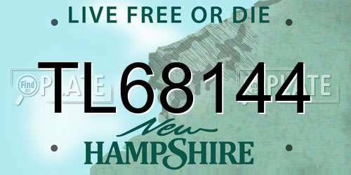 TL68144 New Hampshire License Plate