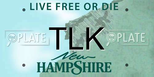 TLK New Hampshire License Plate
