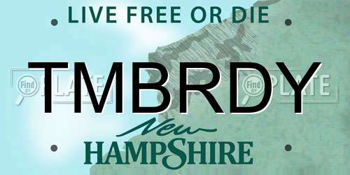 TMBRDY New Hampshire License Plate