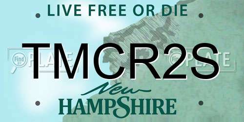 TMCR2S New Hampshire License Plate