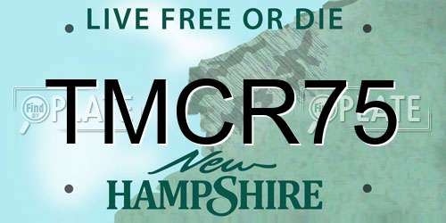 TMCR75 New Hampshire License Plate
