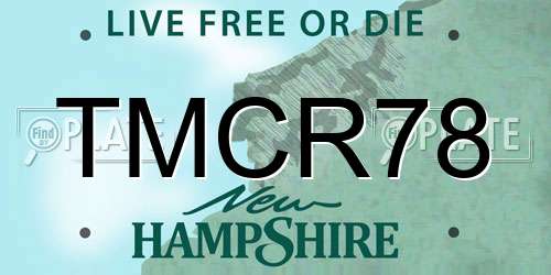 TMCR78 New Hampshire License Plate