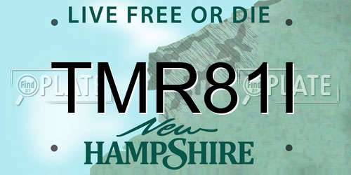 TMR81I New Hampshire License Plate