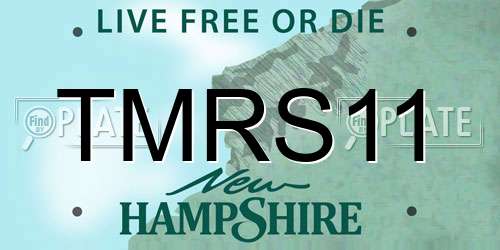 TMRS11 New Hampshire License Plate