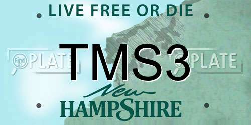 TMS3 New Hampshire License Plate