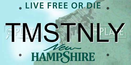 TMSTNLY New Hampshire License Plate