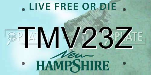 TMV23Z New Hampshire License Plate