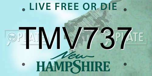 TMV737 New Hampshire License Plate