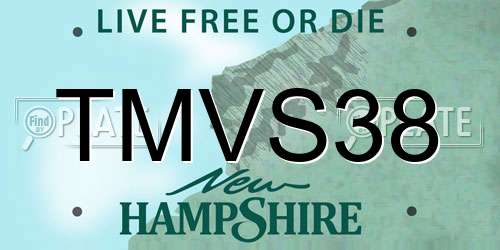 TMVS38 New Hampshire License Plate