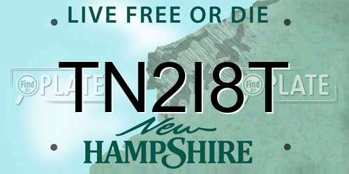 TN2I8T New Hampshire License Plate