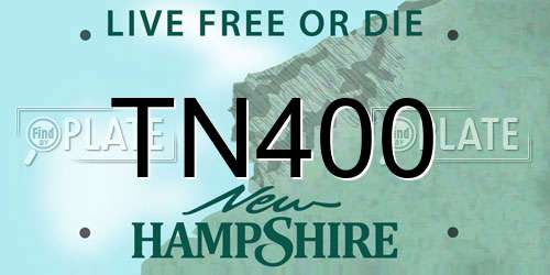TN400 New Hampshire License Plate