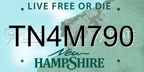 TN4M790 New Hampshire License Plate