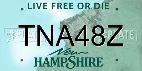 TNA48Z New Hampshire License Plate