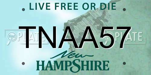 TNAA57 New Hampshire License Plate