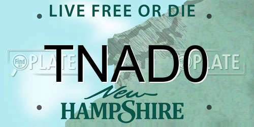 TNAD0 New Hampshire License Plate
