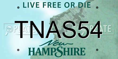 TNAS54 New Hampshire License Plate