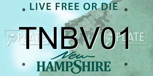 TNBV01 New Hampshire License Plate