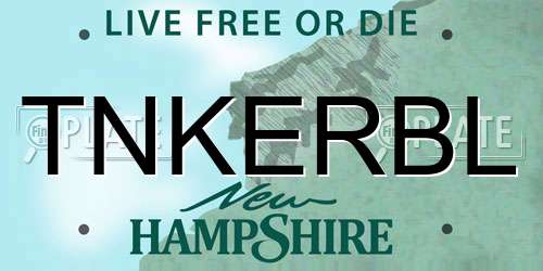 TNKERBL New Hampshire License Plate