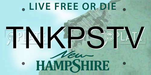 TNKPSTV New Hampshire License Plate