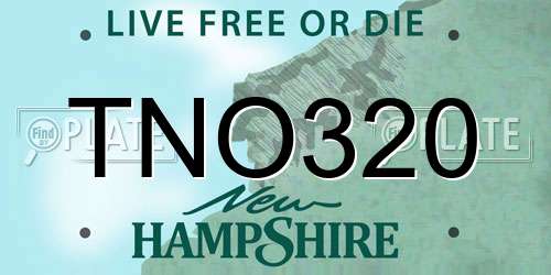 TNO320 New Hampshire License Plate