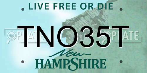 TNO35T New Hampshire License Plate